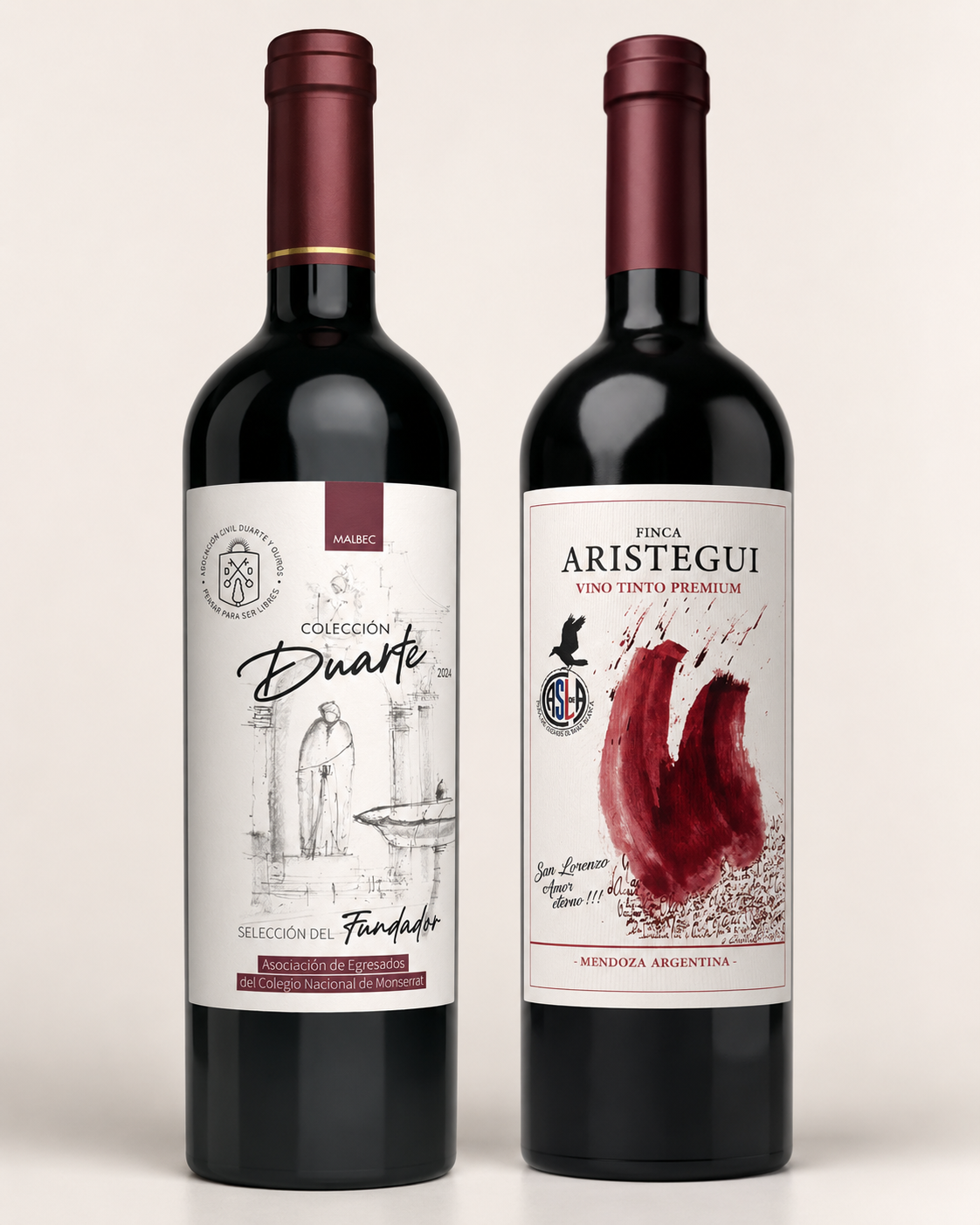 Mockup de etiquetas personalizadas para vino